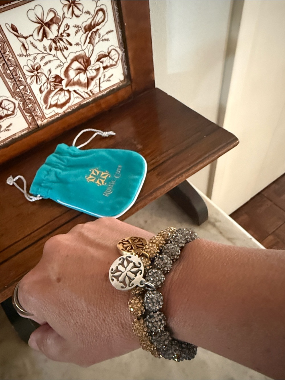 Set of Rustic Cuff Emerson Bracelets in Gold and Silver